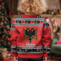 Albania Christmas Kid Ugly Christmas Sweater Albanian Eagle Gezuar Krishtlindja - Wonder Print Shop