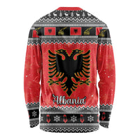 Albania Christmas Long Sleeve Shirt Albanian Eagle Gezuar Krishtlindja - Wonder Print Shop