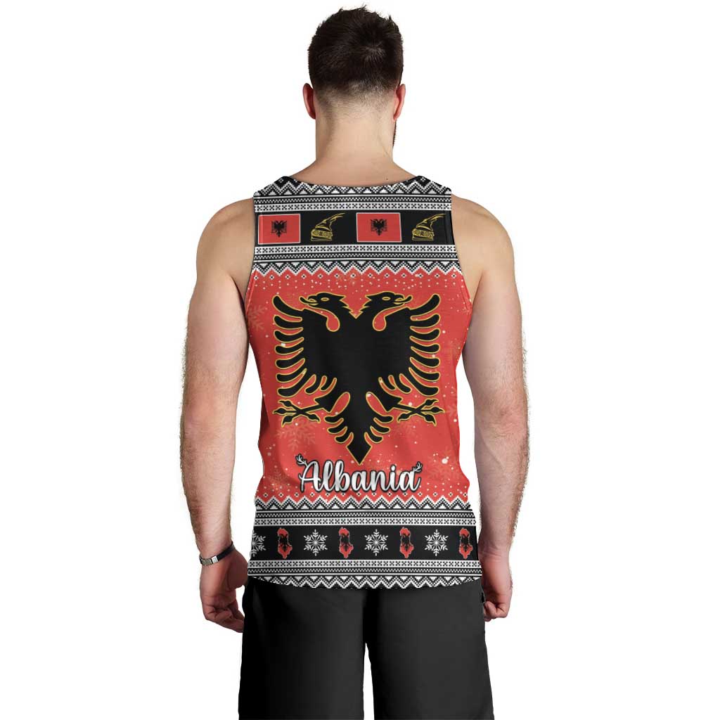 Albania Christmas Men Tank Top Albanian Eagle Gezuar Krishtlindja - Wonder Print Shop
