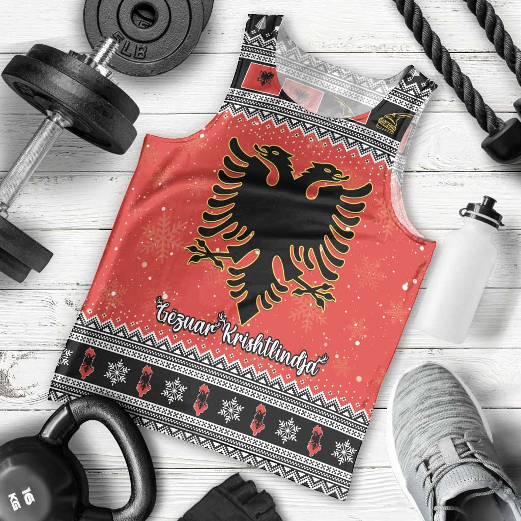 Albania Christmas Men Tank Top Albanian Eagle Gezuar Krishtlindja - Wonder Print Shop