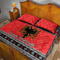 Albania Christmas Quilt Bed Set Albanian Eagle Gezuar Krishtlindja - Wonder Print Shop