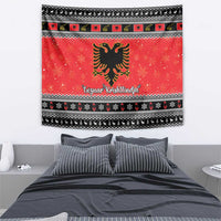 Albania Christmas Tapestry Albanian Eagle Gezuar Krishtlindja - Wonder Print Shop