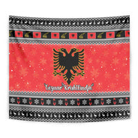 Albania Christmas Tapestry Albanian Eagle Gezuar Krishtlindja - Wonder Print Shop