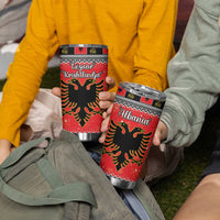 Albania Christmas Tumbler Cup Albanian Eagle Gezuar Krishtlindja - Wonder Print Shop