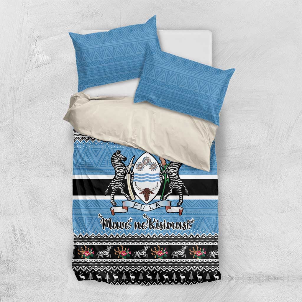 Botswana Christmas Bedding Set Coat Of Arms Muve neKisimusi - Wonder Print Shop