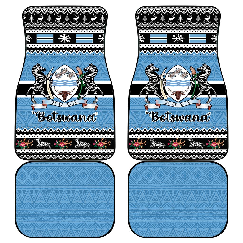 Botswana Christmas Car Mats Coat Of Arms Muve neKisimusi - Wonder Print Shop