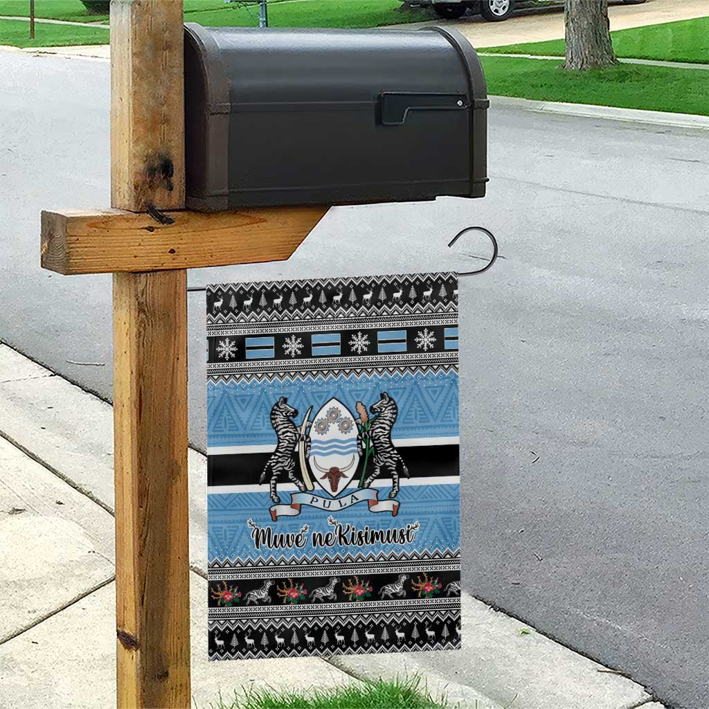 Botswana Christmas Garden Flag Coat Of Arms Muve neKisimusi - Wonder Print Shop