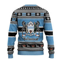 Botswana Christmas Ugly Christmas Sweater Coat Of Arms Muve neKisimusi - Wonder Print Shop