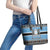 Botswana Christmas Leather Tote Bag Coat Of Arms Muve neKisimusi - Wonder Print Shop