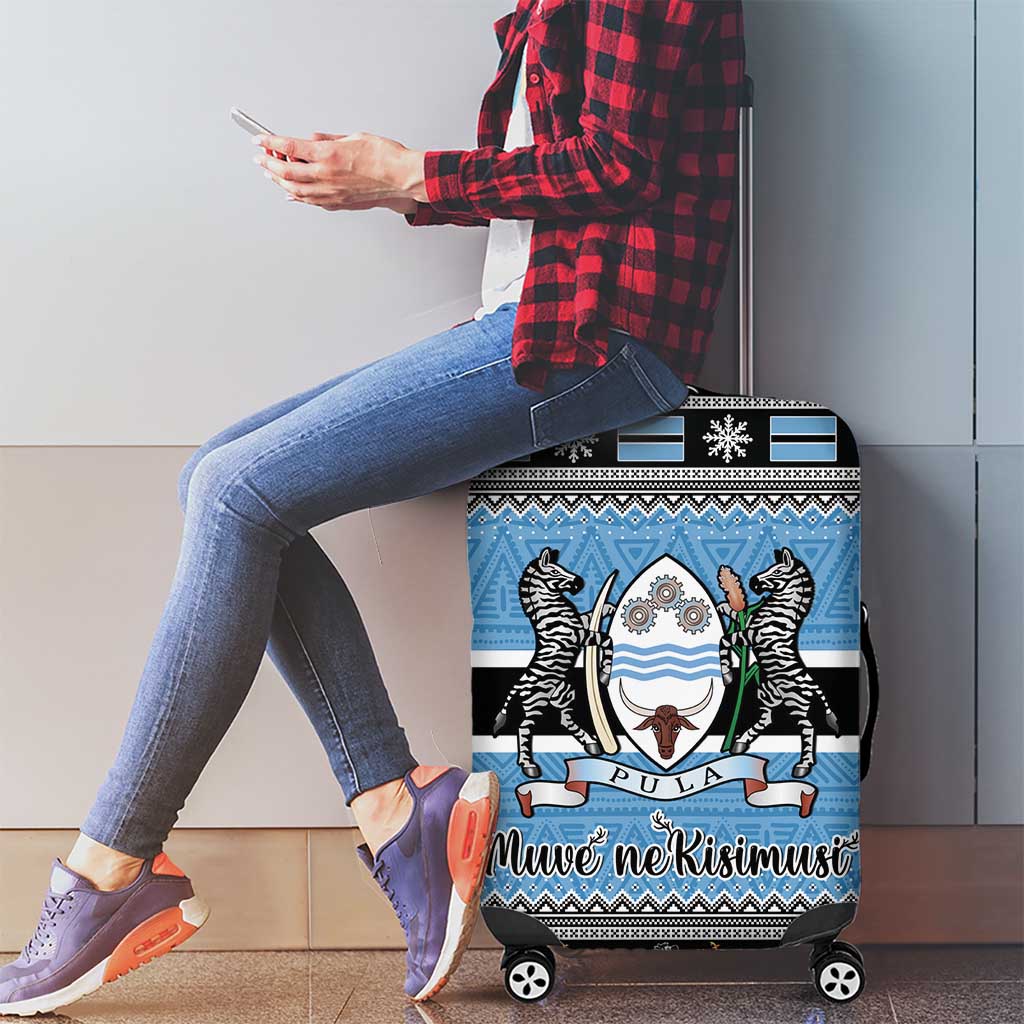 Botswana Christmas Luggage Cover Coat Of Arms Muve neKisimusi - Wonder Print Shop