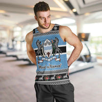Botswana Christmas Men Tank Top Coat Of Arms Muve neKisimusi - Wonder Print Shop