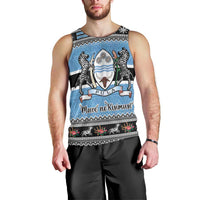 Botswana Christmas Men Tank Top Coat Of Arms Muve neKisimusi - Wonder Print Shop
