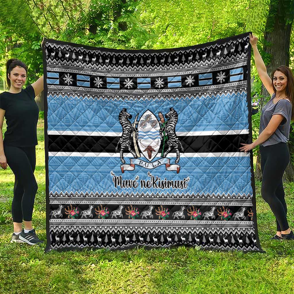 Botswana Christmas Quilt Coat Of Arms Muve neKisimusi - Wonder Print Shop