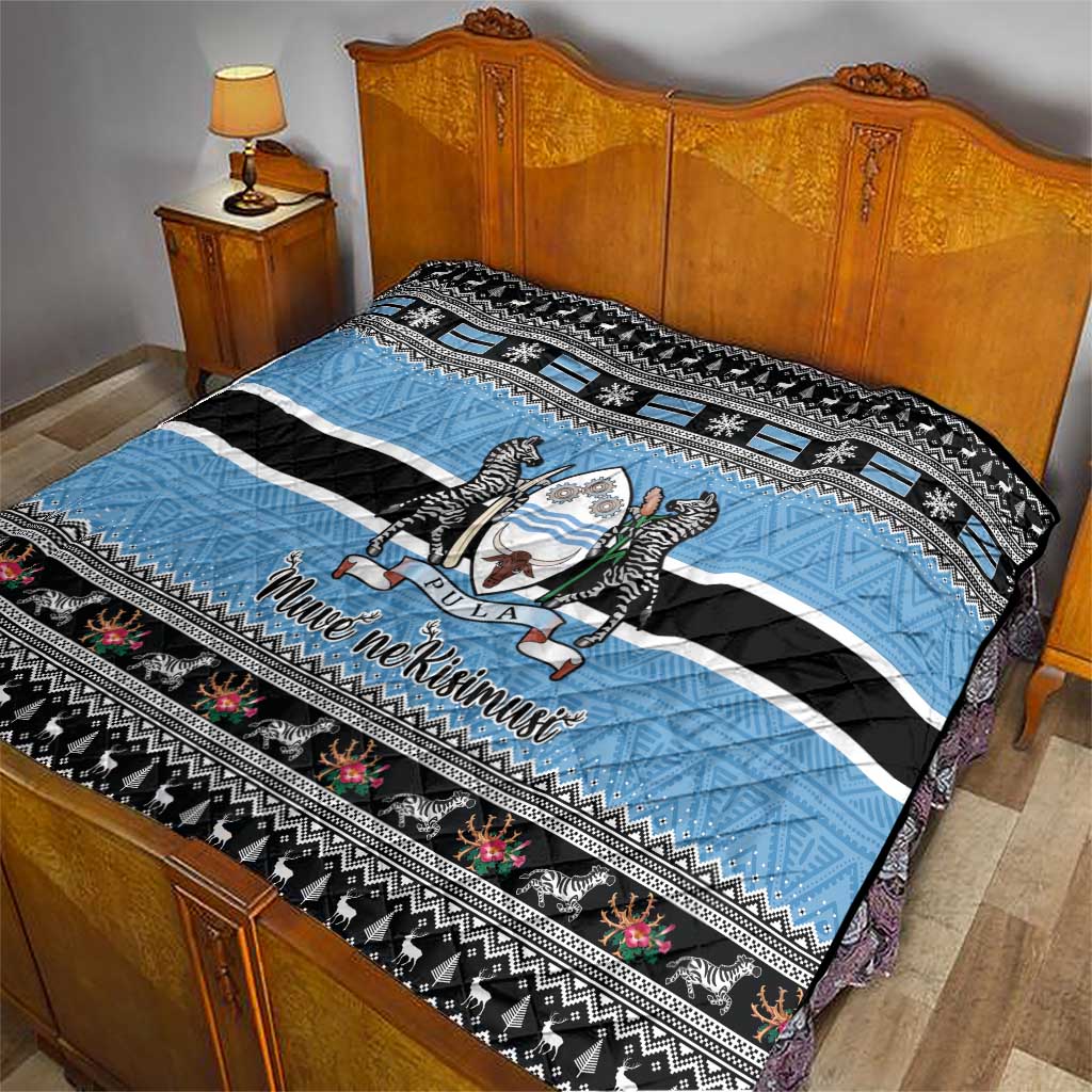 Botswana Christmas Quilt Coat Of Arms Muve neKisimusi - Wonder Print Shop
