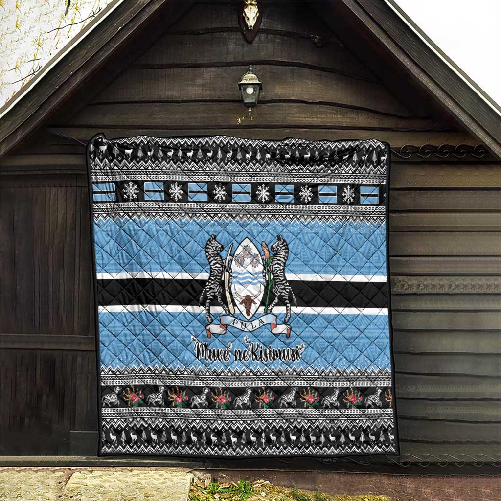 Botswana Christmas Quilt Coat Of Arms Muve neKisimusi - Wonder Print Shop