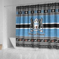 Botswana Christmas Shower Curtain Coat Of Arms Muve neKisimusi
