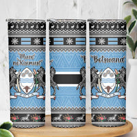Botswana Christmas Skinny Tumbler Coat Of Arms Muve neKisimusi - Wonder Print Shop