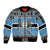 Botswana Christmas Sleeve Zip Bomber Jacket Coat Of Arms Muve neKisimusi - Wonder Print Shop