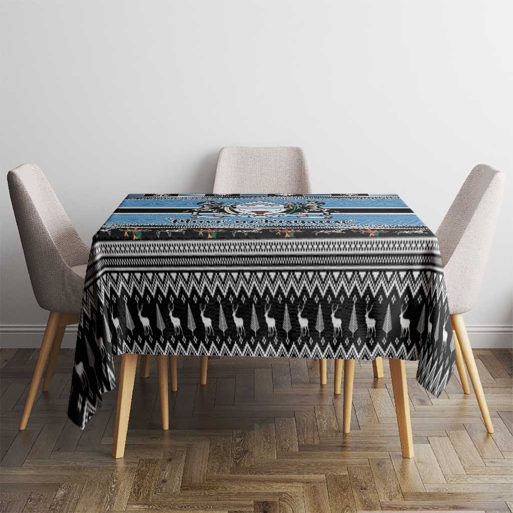 Botswana Christmas Tablecloth Coat Of Arms Muve neKisimusi - Wonder Print Shop