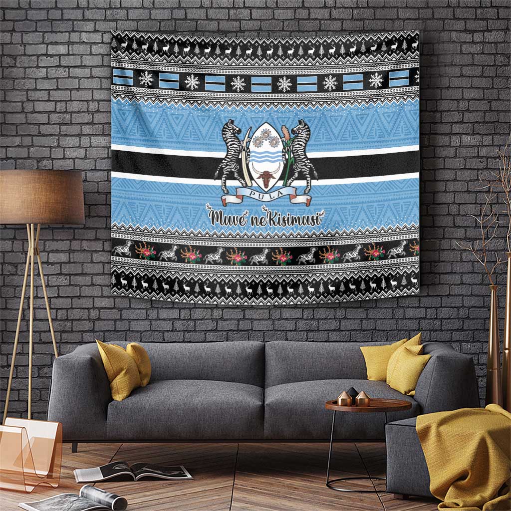 Botswana Christmas Tapestry Coat Of Arms Muve neKisimusi - Wonder Print Shop
