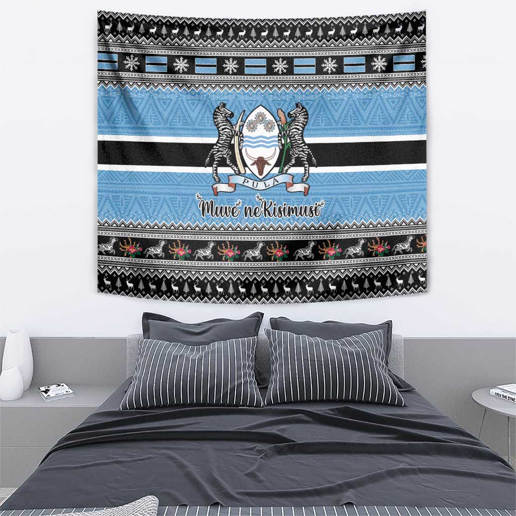 Botswana Christmas Tapestry Coat Of Arms Muve neKisimusi - Wonder Print Shop