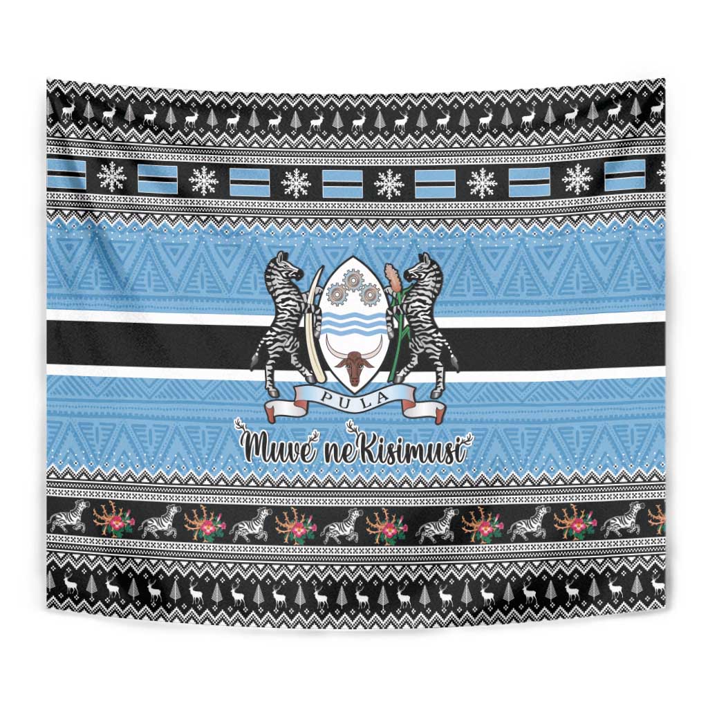 Botswana Christmas Tapestry Coat Of Arms Muve neKisimusi - Wonder Print Shop