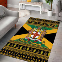 Jamaica Christmas Area Rug Coat Of Arms Merri Crissmuss - Wonder Print Shop