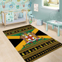 Jamaica Christmas Area Rug Coat Of Arms Merri Crissmuss - Wonder Print Shop