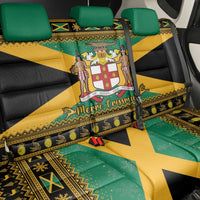 Jamaica Christmas Back Car Seat Cover Coat Of Arms Merri Crissmuss - Wonder Print Shop
