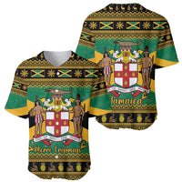 Jamaica Christmas Baseball Jersey Coat Of Arms Merri Crissmuss - Wonder Print Shop