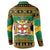 Jamaica Christmas Button Sweatshirt Coat Of Arms Merri Crissmuss - Wonder Print Shop