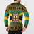 Jamaica Christmas Button Sweatshirt Coat Of Arms Merri Crissmuss - Wonder Print Shop