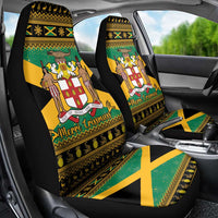 Jamaica Christmas Car Seat Cover Coat Of Arms Merri Crissmuss - Wonder Print Shop