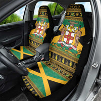 Jamaica Christmas Car Seat Cover Coat Of Arms Merri Crissmuss - Wonder Print Shop