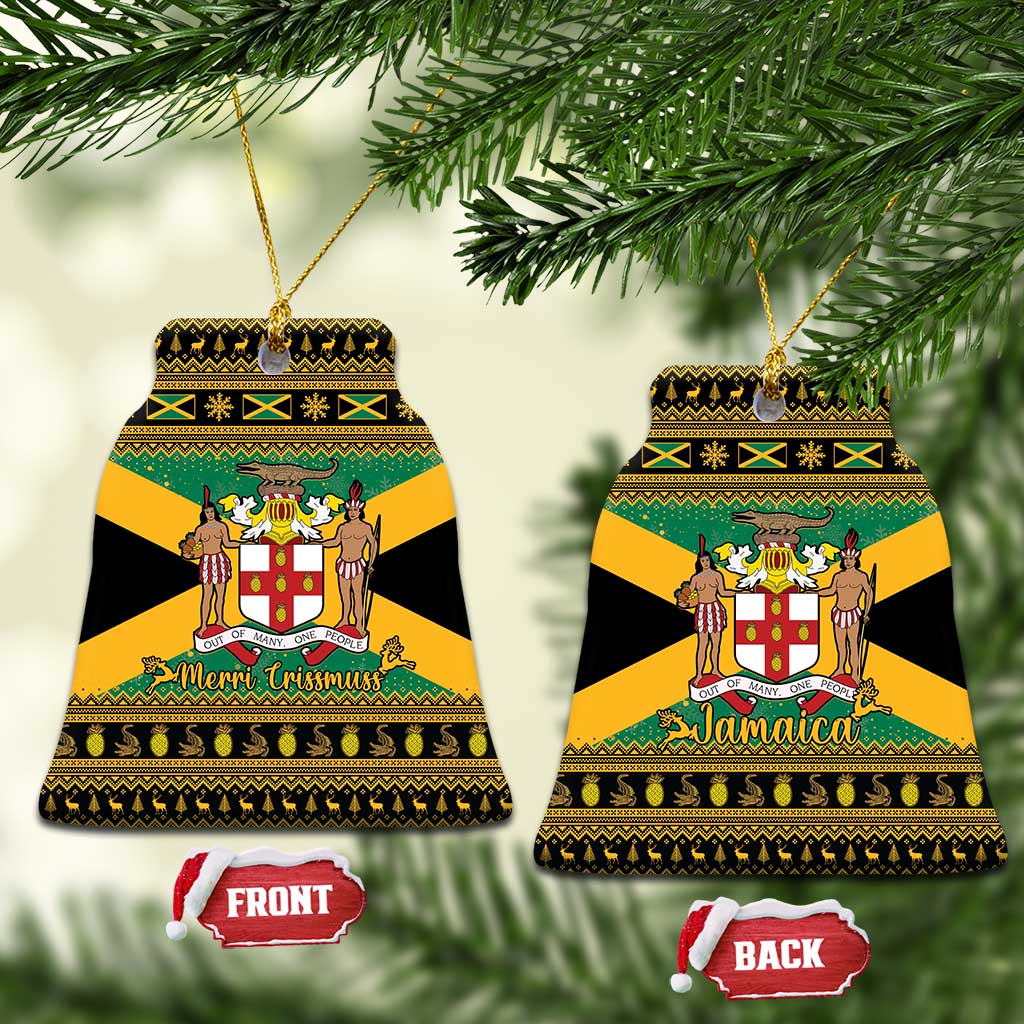 Jamaica Christmas Ceramic Ornament Coat Of Arms Merri Crissmuss - Wonder Print Shop