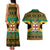 Jamaica Christmas Couples Matching Tank Maxi Dress and Hawaiian Shirt Coat Of Arms Merri Crissmuss - Wonder Print Shop