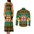 Jamaica Christmas Couples Matching Tank Maxi Dress and Long Sleeve Button Shirt Coat Of Arms Merri Crissmuss - Wonder Print Shop