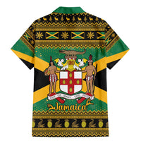 Jamaica Christmas Family Matching Mermaid Dress and Hawaiian Shirt Coat Of Arms Merri Crissmuss - Wonder Print Shop