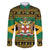 Jamaica Christmas Family Matching Off The Shoulder Long Sleeve Dress and Hawaiian Shirt Coat Of Arms Merri Crissmuss - Wonder Print Shop