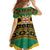 Jamaica Christmas Family Matching Off Shoulder Maxi Dress and Hawaiian Shirt Coat Of Arms Merri Crissmuss - Wonder Print Shop