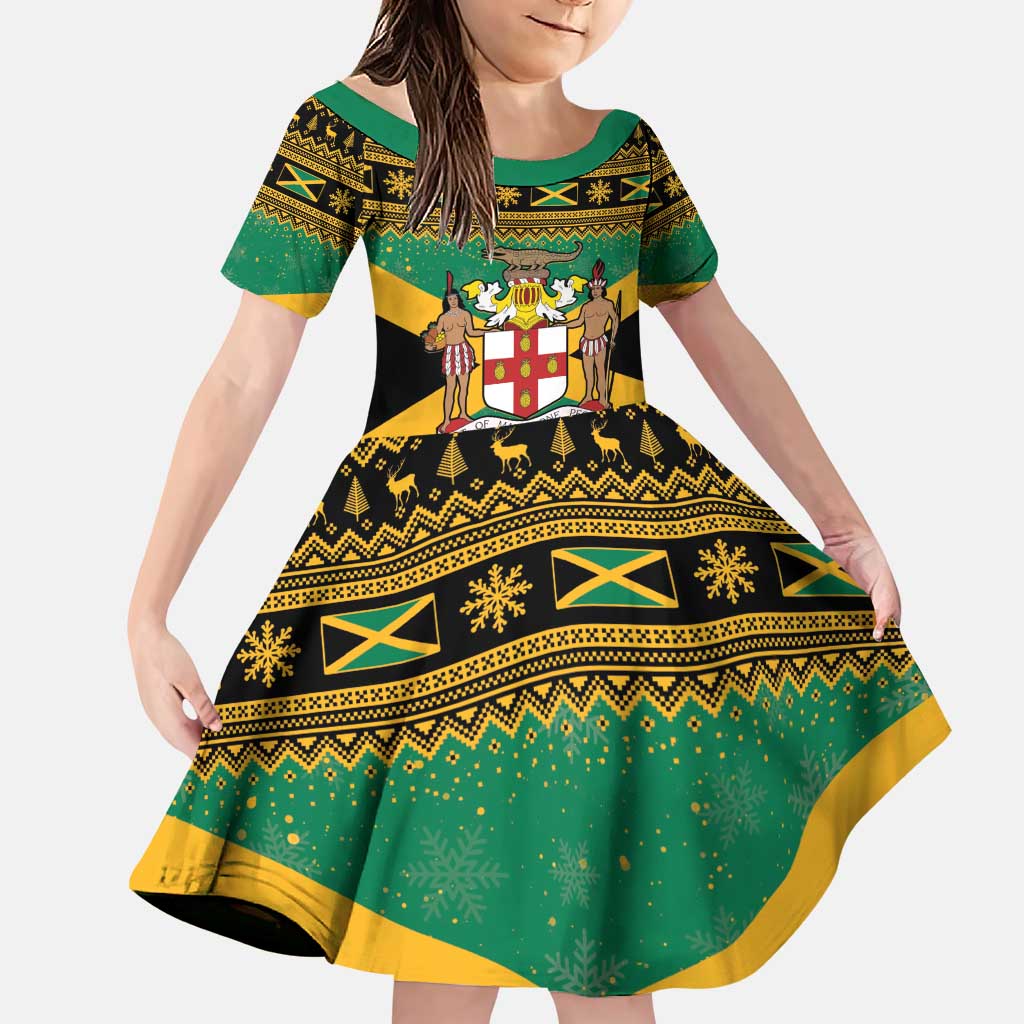 Jamaica Christmas Family Matching Puletasi and Hawaiian Shirt Coat Of Arms Merri Crissmuss - Wonder Print Shop