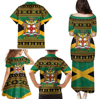 Jamaica Christmas Family Matching Puletasi and Hawaiian Shirt Coat Of Arms Merri Crissmuss - Wonder Print Shop