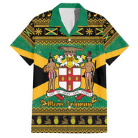 Jamaica Christmas Family Matching Puletasi and Hawaiian Shirt Coat Of Arms Merri Crissmuss - Wonder Print Shop