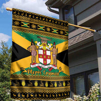Jamaica Christmas Garden Flag Coat Of Arms Merri Crissmuss - Wonder Print Shop