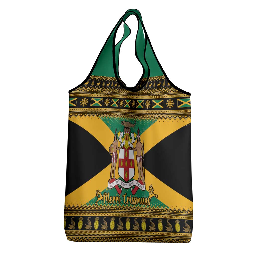 Jamaica Christmas Grocery Bag Coat Of Arms Merri Crissmuss