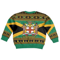 Jamaica Christmas Kid Ugly Christmas Sweater Coat Of Arms Merri Crissmuss - Wonder Print Shop