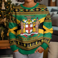 Jamaica Christmas Kid Ugly Christmas Sweater Coat Of Arms Merri Crissmuss - Wonder Print Shop