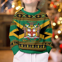 Jamaica Christmas Kid Ugly Christmas Sweater Coat Of Arms Merri Crissmuss - Wonder Print Shop