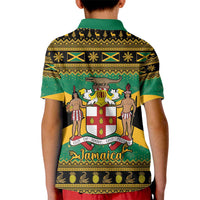 Jamaica Christmas Kid Polo Shirt Coat Of Arms Merri Crissmuss - Wonder Print Shop