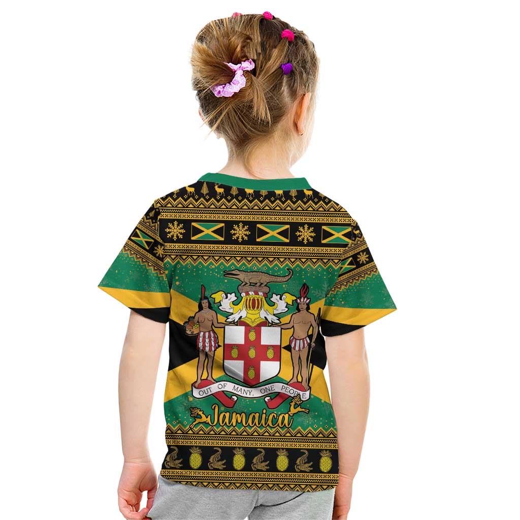 Jamaica Christmas Kid T Shirt Coat Of Arms Merri Crissmuss - Wonder Print Shop